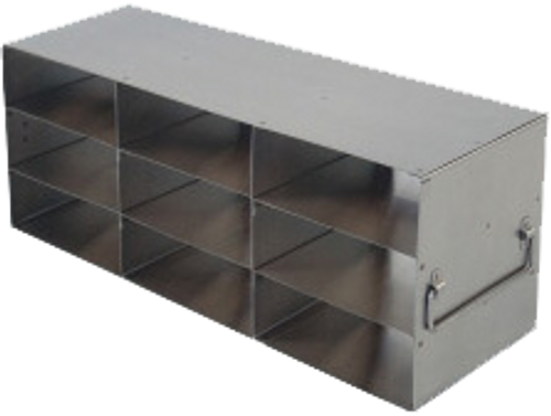 [FR-2-9-100] stainless steel laboratory freezer rack for 100 place plastic cryo boxes 