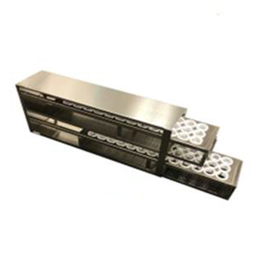 [A-FR-1550-2] stainless steel laboratory freezer rack with drawers for 15ml and 50ml centrifuge tubes holds 104x15ml and 51x50ml tubes 