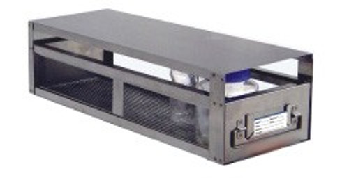 [FR-A-BOT1DRW-L] stainless steel laboratory freezer rack drawer for storage bottles 1 drawer long 