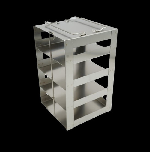 [FR-A-CH-2-4] stainless steel laboratory vertical freezer rack for chest freezer 2 boxes 