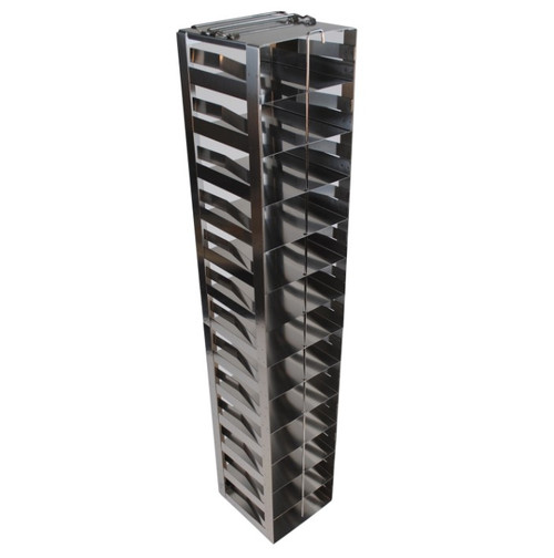 [FR-A-CH-SP-2-13] vertical freezer rack with spring locking clip for chest freezers holds 2 boxes 